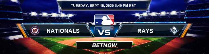 Washington Nationals Vs Tampa Bay Rays 09 15 2020 Predictions Spread