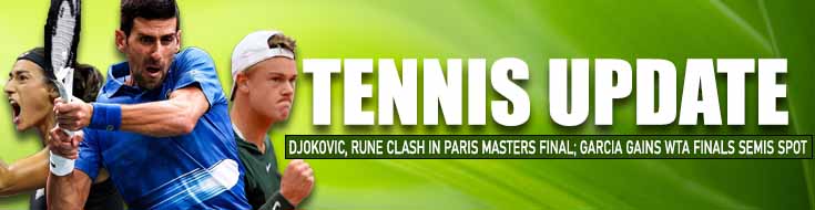 Djokovic, Rune Clash in Paris Masters Final; Garcia Gains WTA Semis Spot