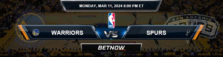 Golden State Warriors vs. San Antonio Spurs 3/11/24 NBA Betting Picks