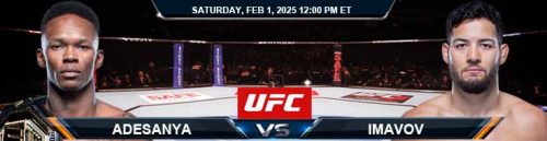 Israel Adesanya vs. Nassourdine Imavov 2/1/25 UFC Fight Night 250 Odds